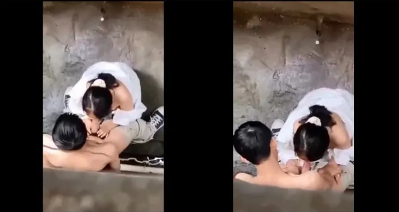 Quay lén em em học sinh bj cho thằng bồ trong hẻm