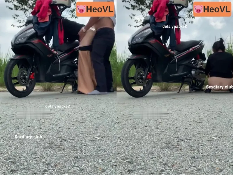 Cô vợ anh xã chơi nhau giữa đường nơi vắng vẻ